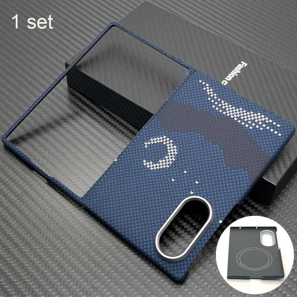 botnax Coque Magnétique Premium en Fibre d'Aramide Kevlar pour Samsung Galaxy Z Fold8 – Compatible MagSafe