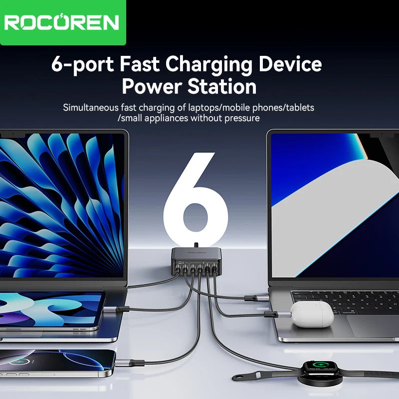Chargeur Rocoren 270W multifonction (6‑en‑1) Station d’alimentation