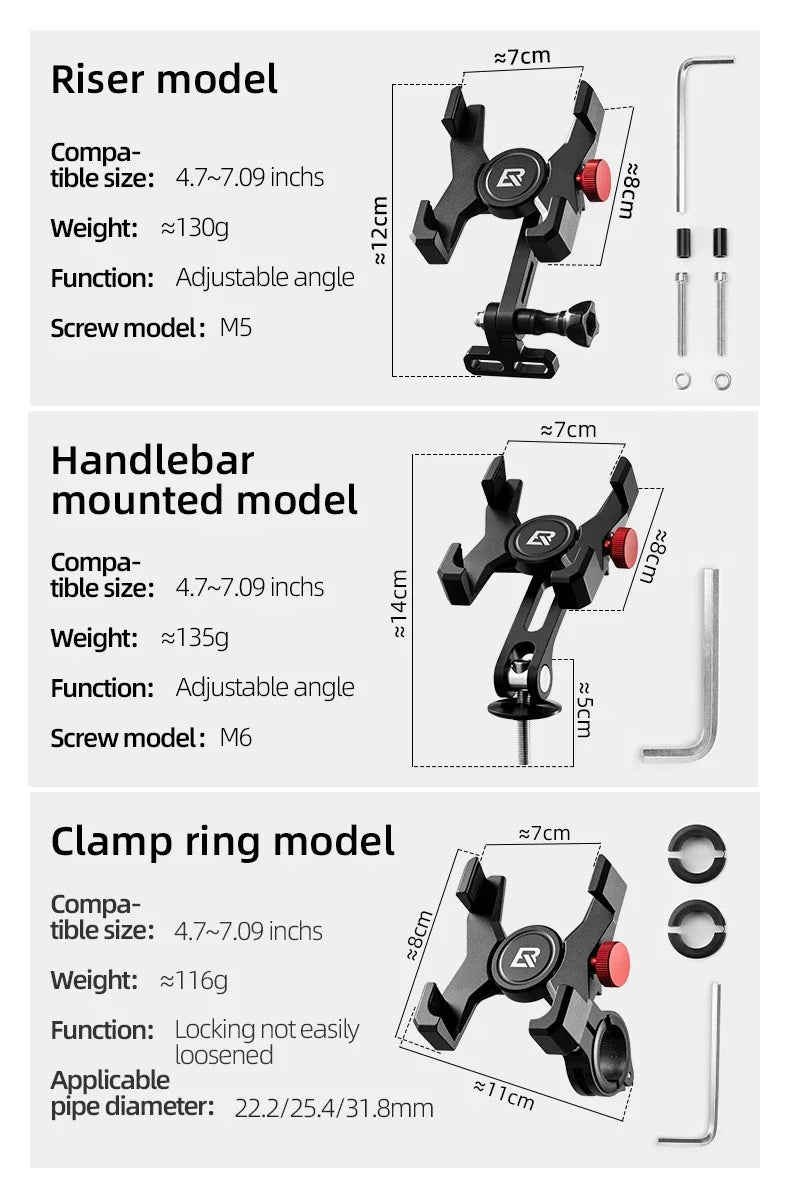 Support téléphonique ROCKBROS propose trois modèles distincts