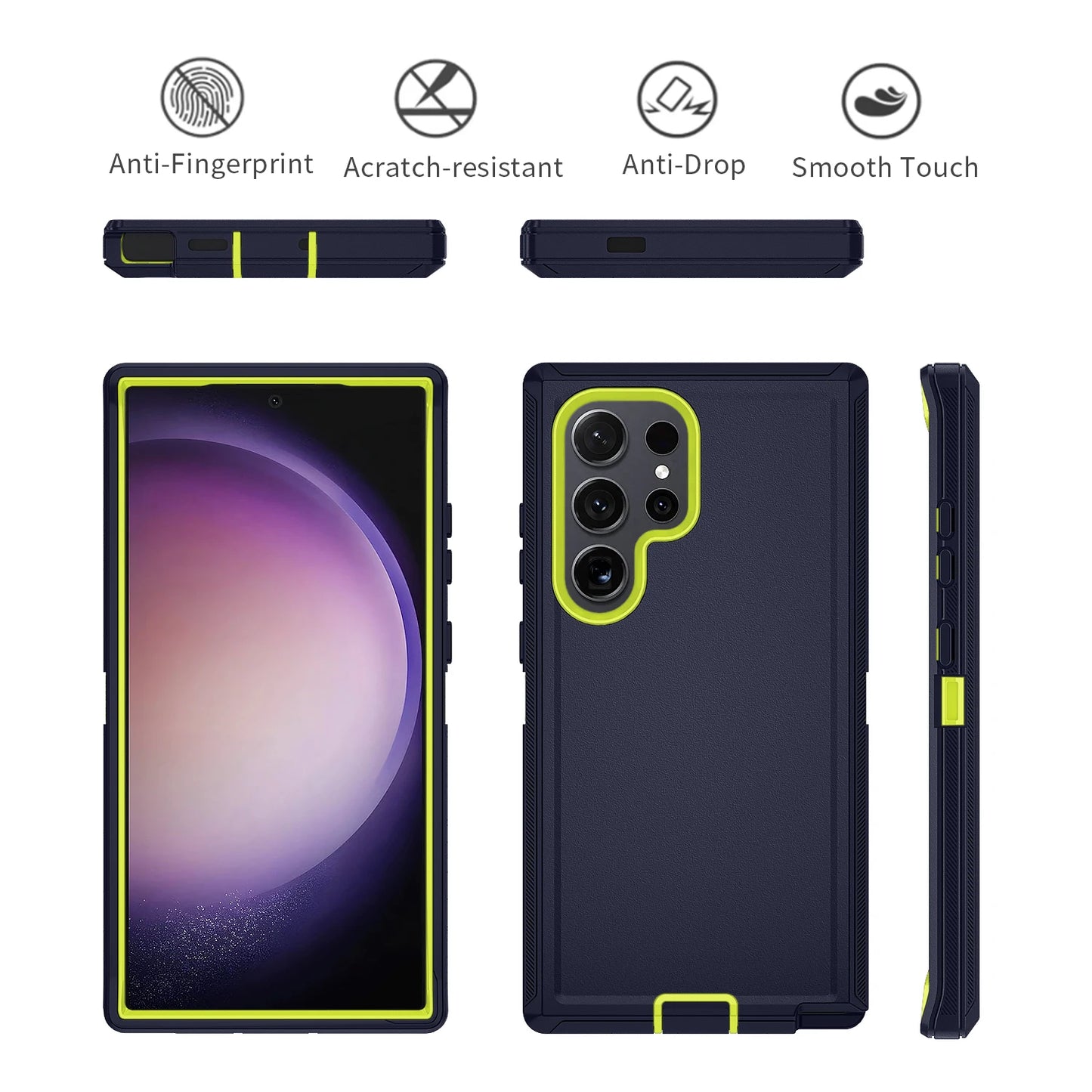 Shockproof Neon Armor Case for Samsung Galaxy S25/S24/S23/S22/S21/S20/Note 20