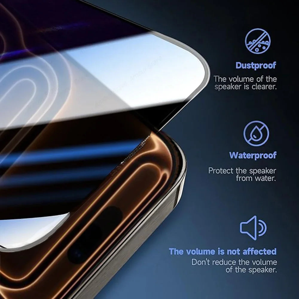 1–5 pièces — Verre trempé anti‑espion avec installation sans poussière pour iPhone