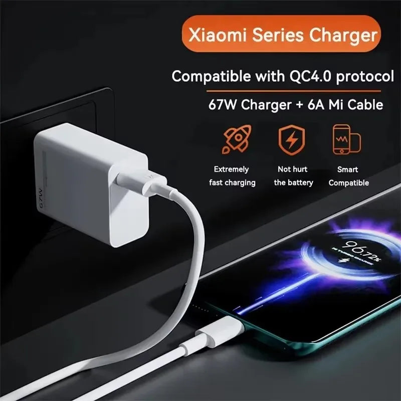 XIAOMI Chargeur 67W Cargador Hyper Turbo
