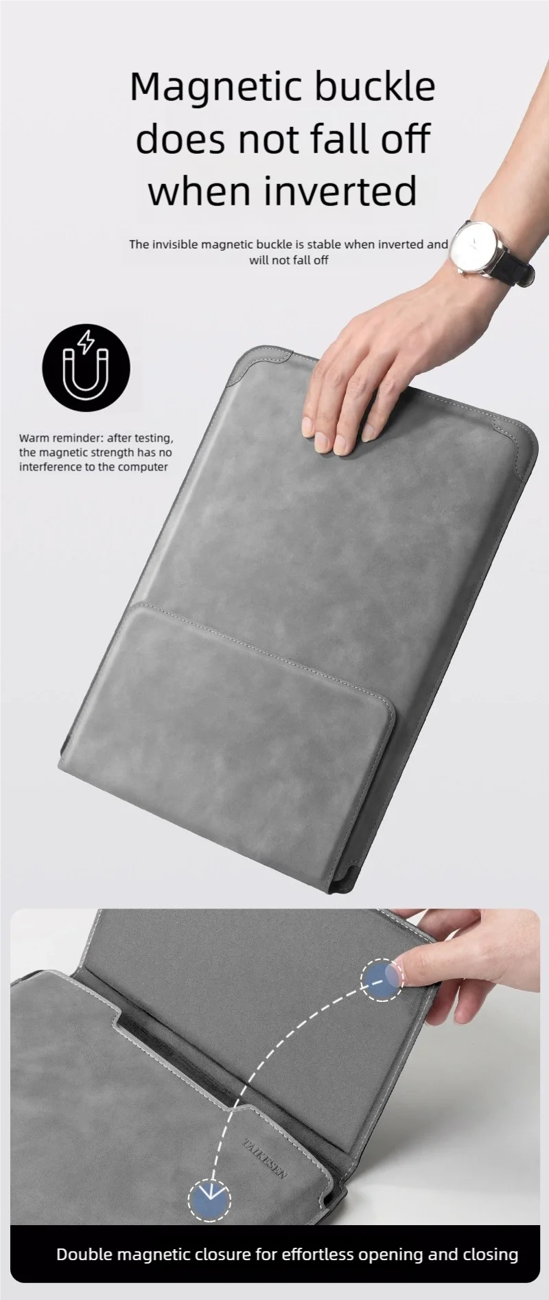 Housse pour ordinateur portable 13 14 15 15.6 16 pouces pour Huawei HP DELL sac pour Macbook Air Pro 13 13.6 M4 étui pour ordinateur portable avec support hommes femmes