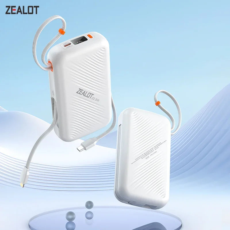 ZEALOT Y2200 – Power Bank 20000mAh 22,5W avec USB‑C + Lightning