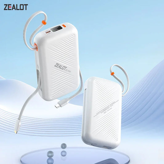 ZEALOT Y2200 – Power Bank 20000mAh 22,5W avec USB‑C + Lightning