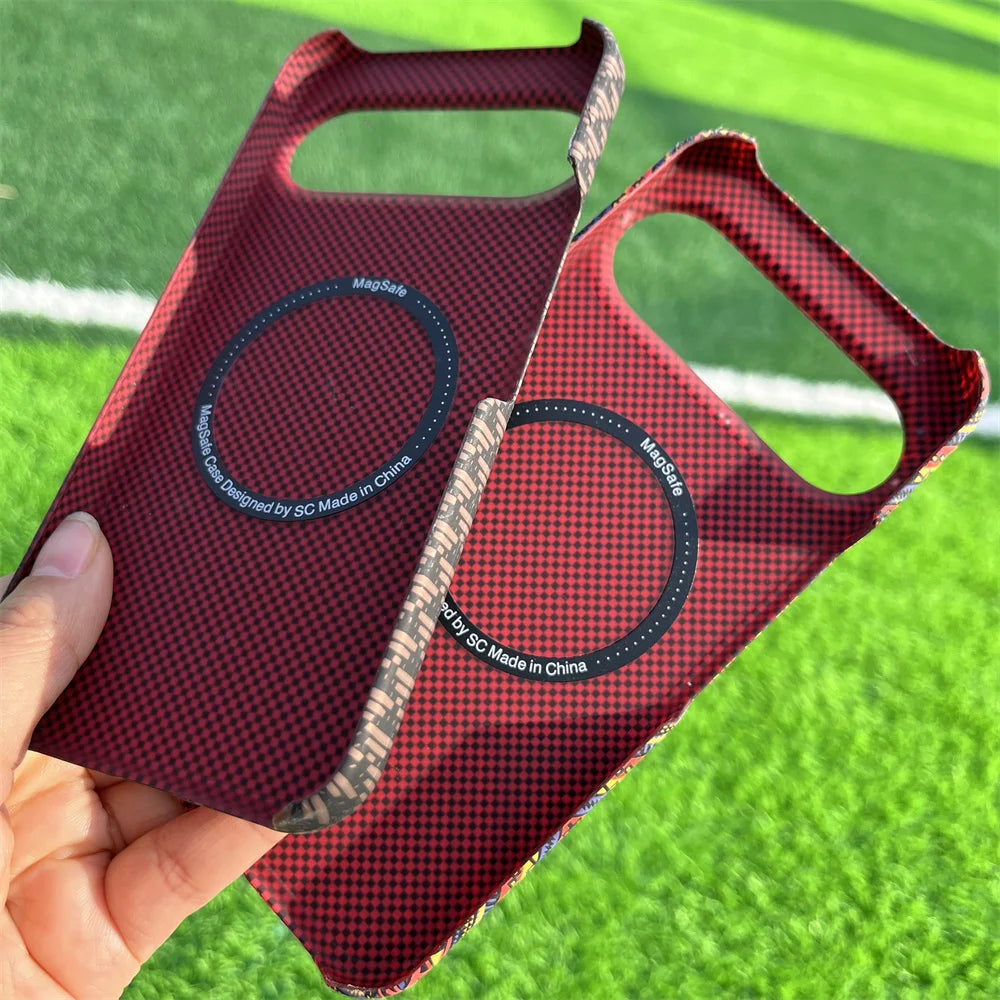 Rockever MagSafe – Coque PC Rigide Texture Fibre de Carbone pour Google Pixel