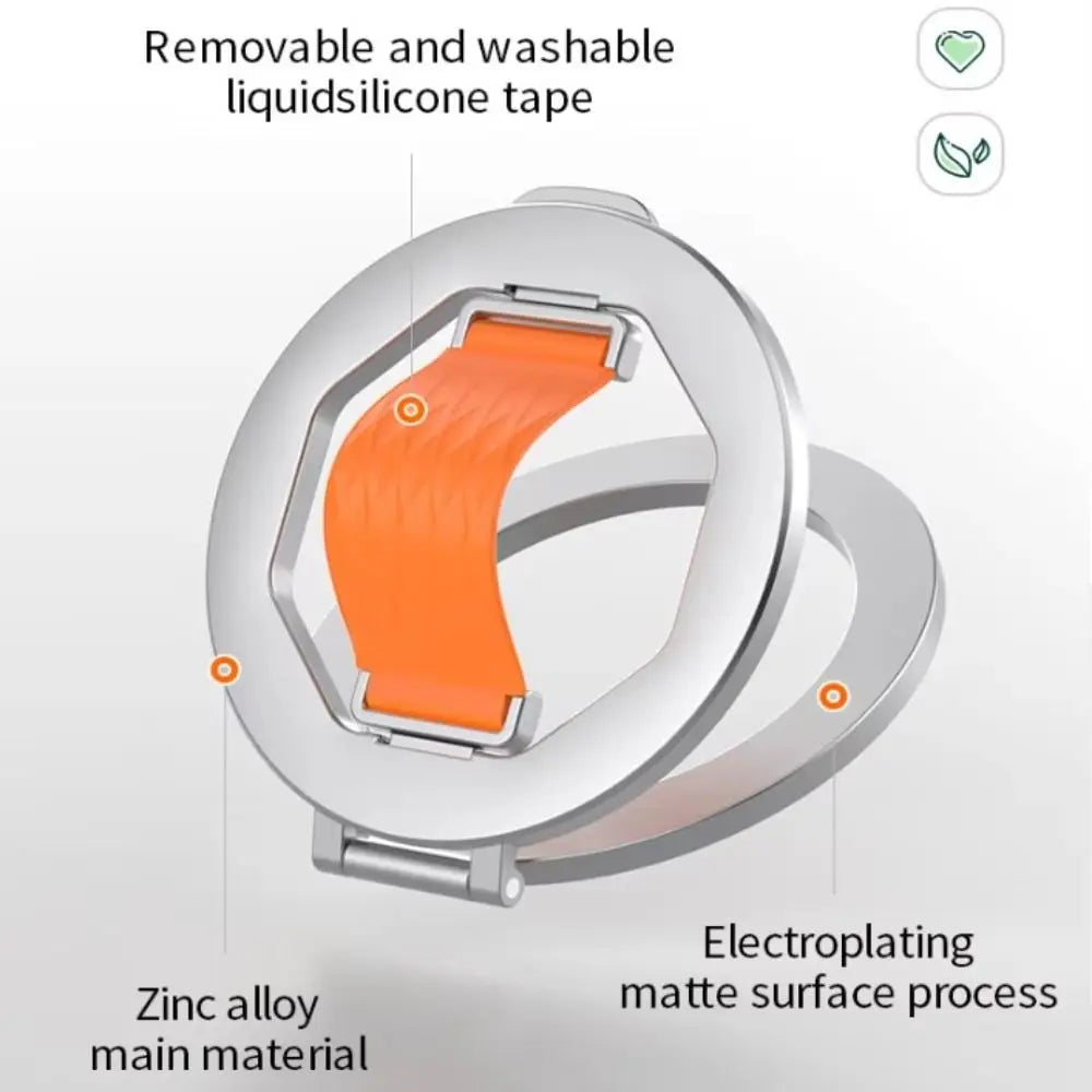 Support magnétique de téléphone rotatif à 360° avec anneau pliable en métal
