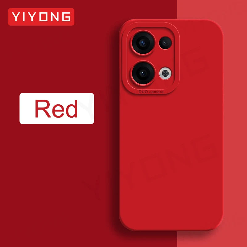 Coque YIYONG Silicone Liquide Soyeux pour OPPO Reno 13 / 13 Pro / 14 / 14 Pro – Étui Souple Antichoc 5G Global