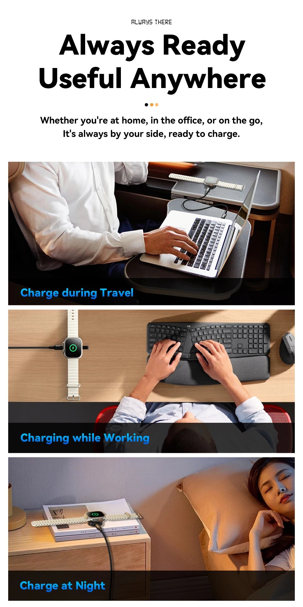 Chargeur sans fil magnétique Essager pour Apple Watch