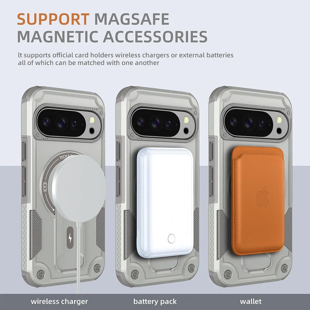 Coque Armor Magnétique MagSafe‑Style – Google Pixel 9 • 9 Pro • 10 • 10 Pro