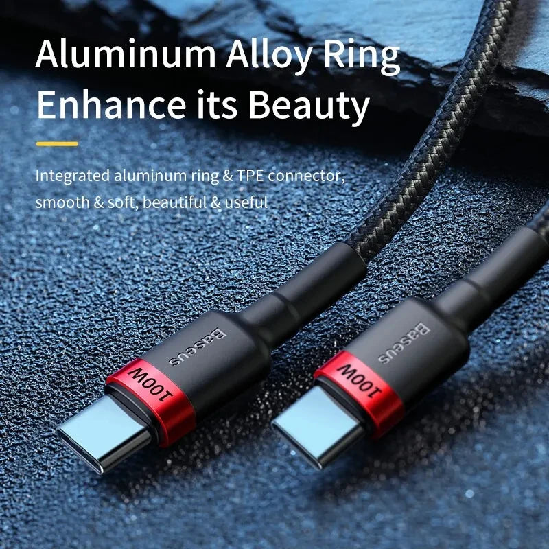 Baseus USB Type C To USB C Cable 100W/5A PD Fast Charging