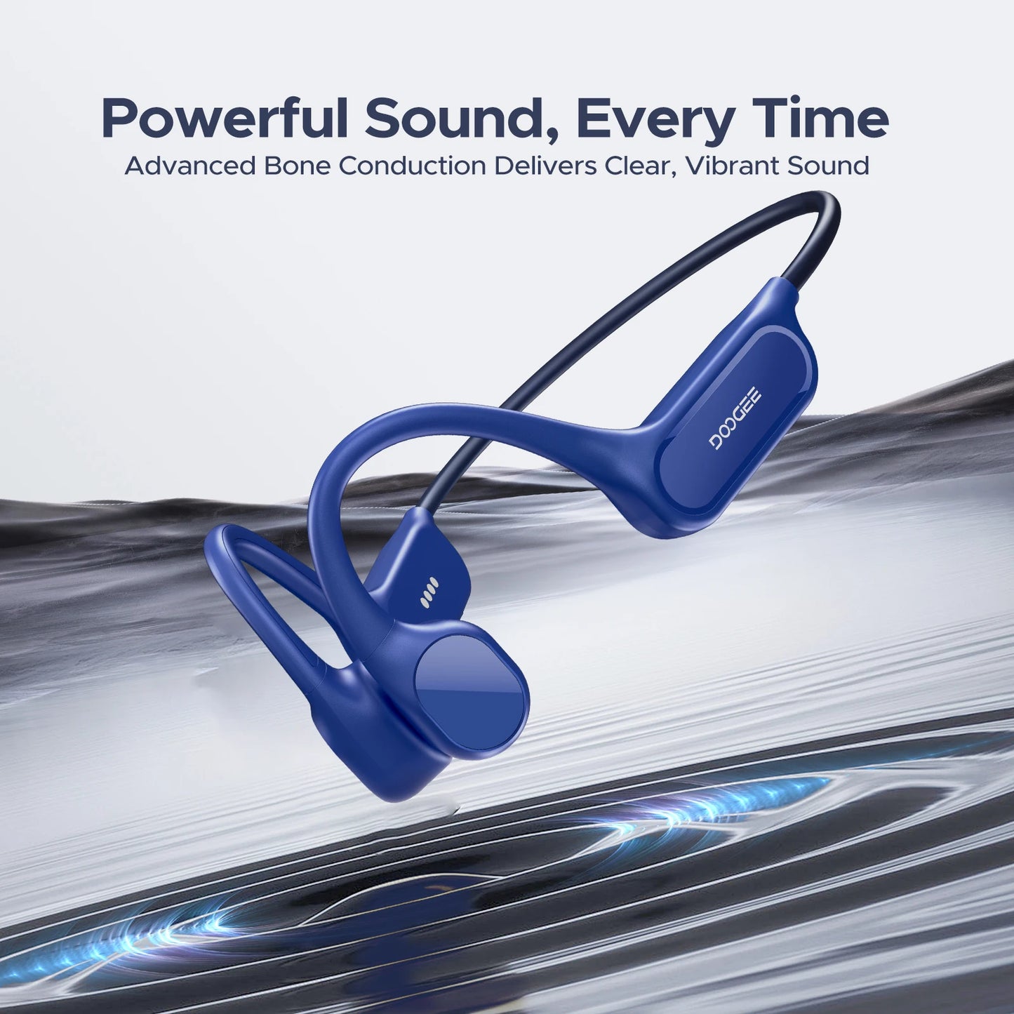 DOOGEE BoneBeat Swim Lite Casque Bluetooth 5.4 à Conduction Osseuse IP68 – 32 Go MP3, Open-Ear, Étanche pour Natation & Sport