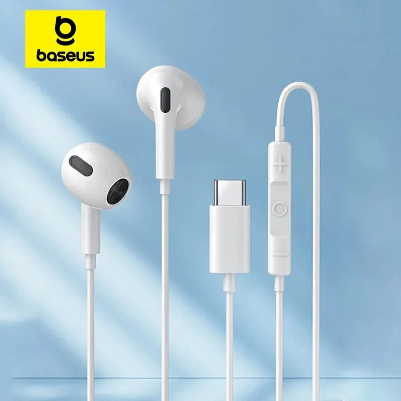 Baseus C17 – Écouteurs filaires HiFi Type‑C avec microphone | Confort in‑ear & son clair