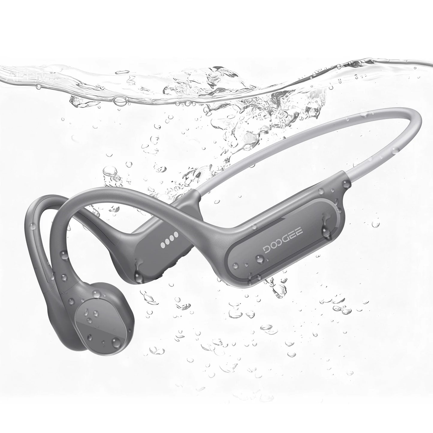 DOOGEE BoneBeat Swim Lite Casque Bluetooth 5.4 à Conduction Osseuse IP68 – 32 Go MP3, Open-Ear, Étanche pour Natation & Sport