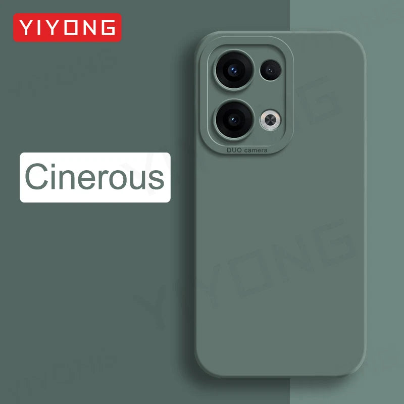 Coque YIYONG Silicone Liquide Soyeux pour OPPO Reno 13 / 13 Pro / 14 / 14 Pro – Étui Souple Antichoc 5G Global