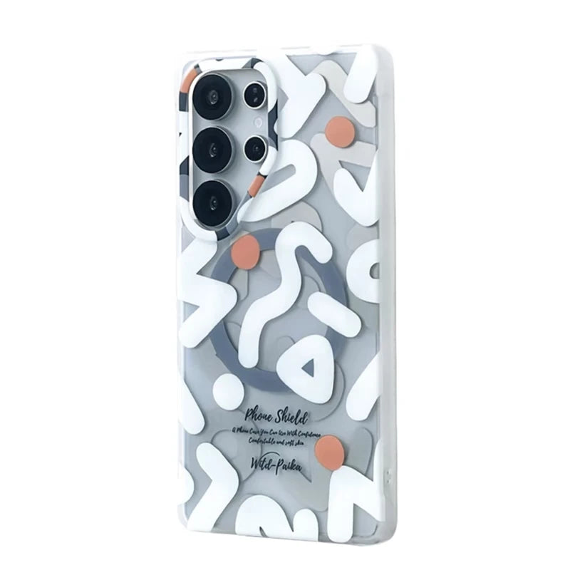 Coque mate graffiti MagSafe pour Samsung S26 / S25 / S24 (Ultra / Plus / FE / Standard)