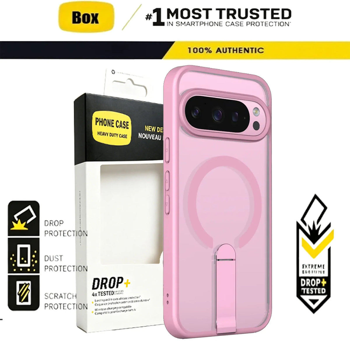 Coque Magnétique avec Support pour Google Pixel 11, 10 et 9