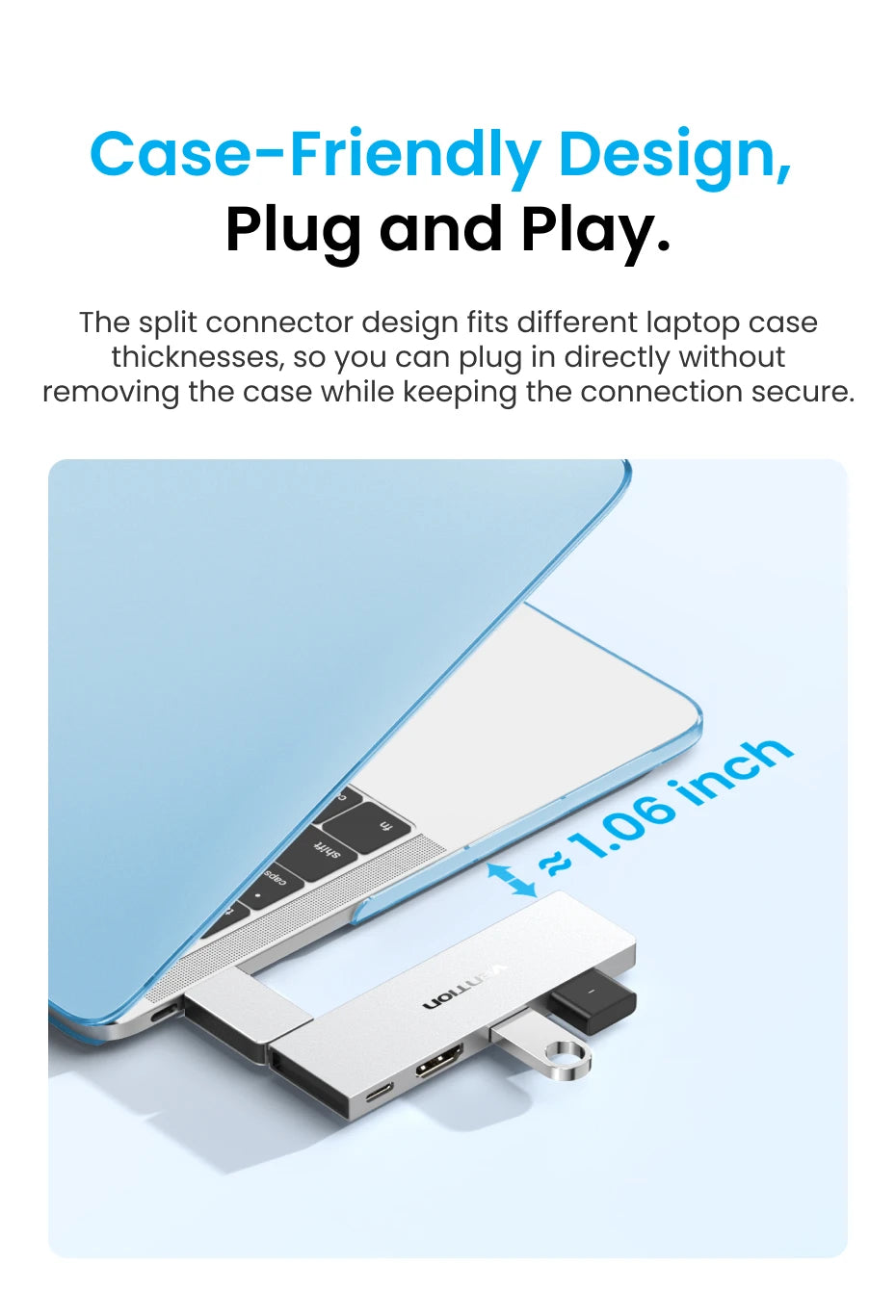 Vention USB‑C Plug‑in HUB – Thunderbolt 4, 6 Ports, Compatible Mac/iPhone/Windows
