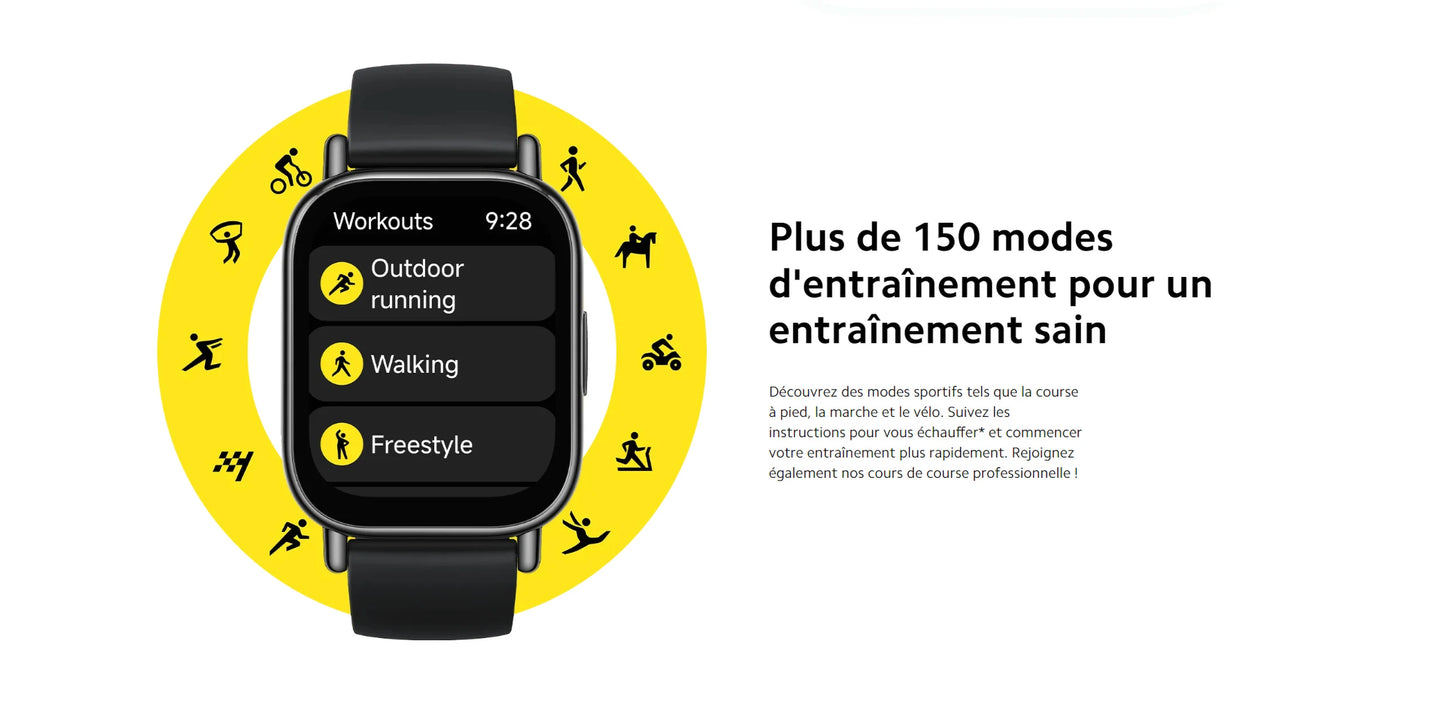 Xiaomi Redmi Watch 5 Lite – Montre connectée AMOLED 1,96″ avec GPS et appels Bluetooth