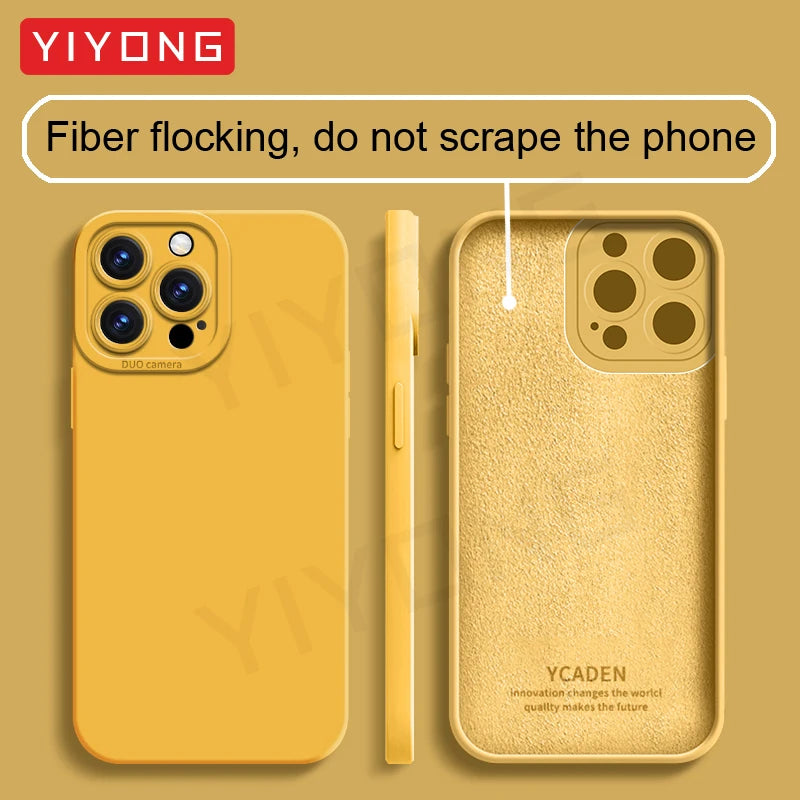 Coque YIYONG Silicone Liquide Soyeux pour OPPO Reno 13 / 13 Pro / 14 / 14 Pro – Étui Souple Antichoc 5G Global