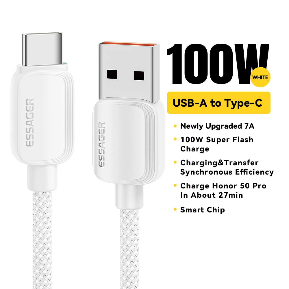Câble ESSAGER 7A 100W USB A - Type‑C