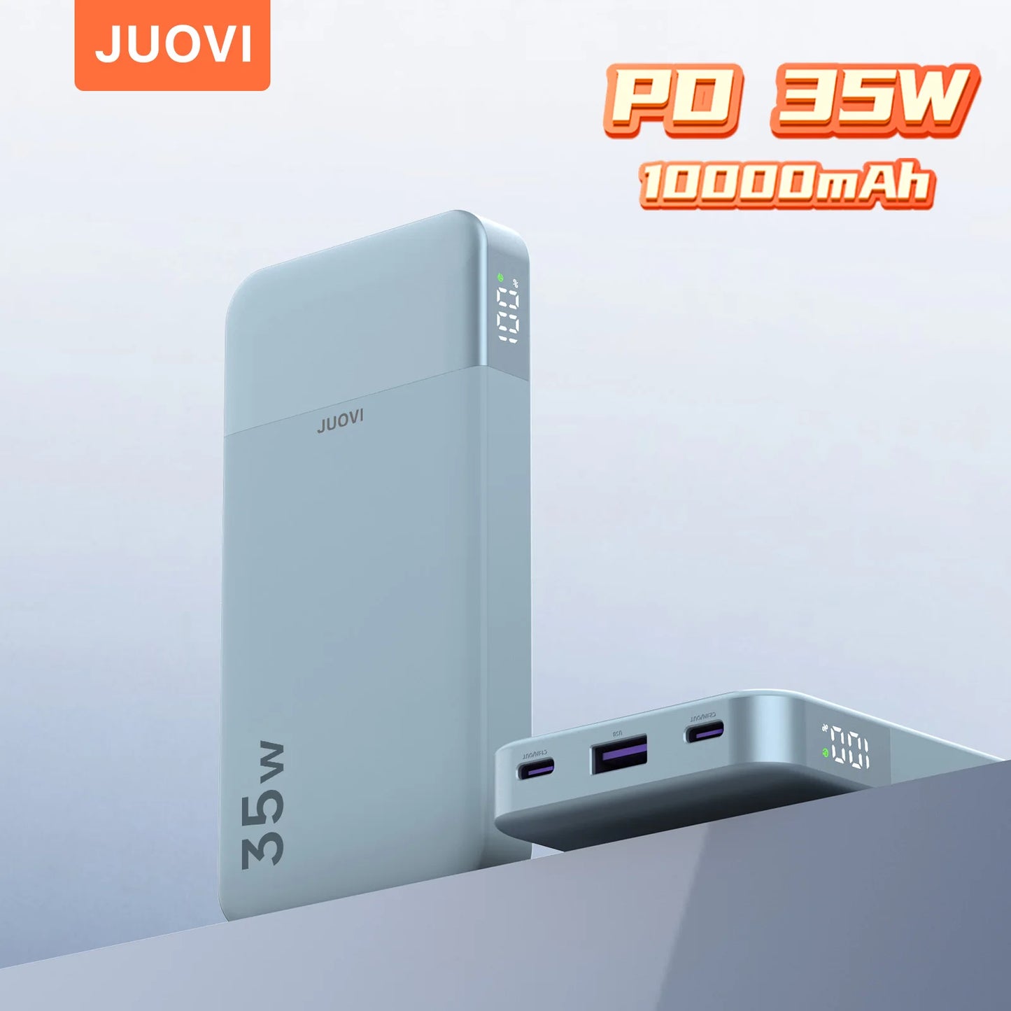 Batterie externe portable JUOVI 10000mAh, chargeur portable 35W à charge super rapide