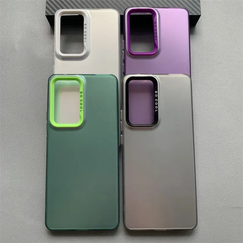 Coque Métallique Aurora Mat pour OPPO Reno 5/6/7/8/9 – Étui Luxe Anti‑Chocs & Protection Caméra