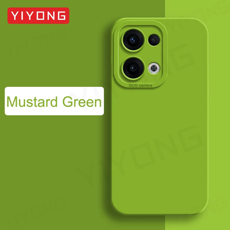 Coque YIYONG Silicone Liquide Soyeux pour OPPO Reno 13 / 13 Pro / 14 / 14 Pro – Étui Souple Antichoc 5G Global