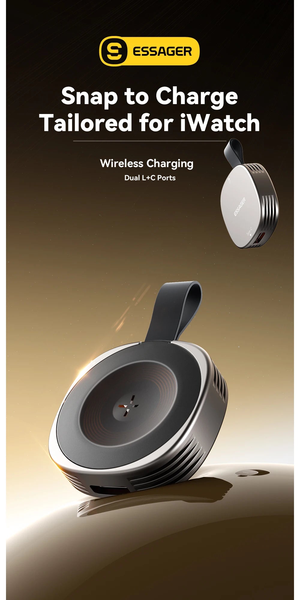 Chargeur sans fil magnétique Essager pour Apple Watch