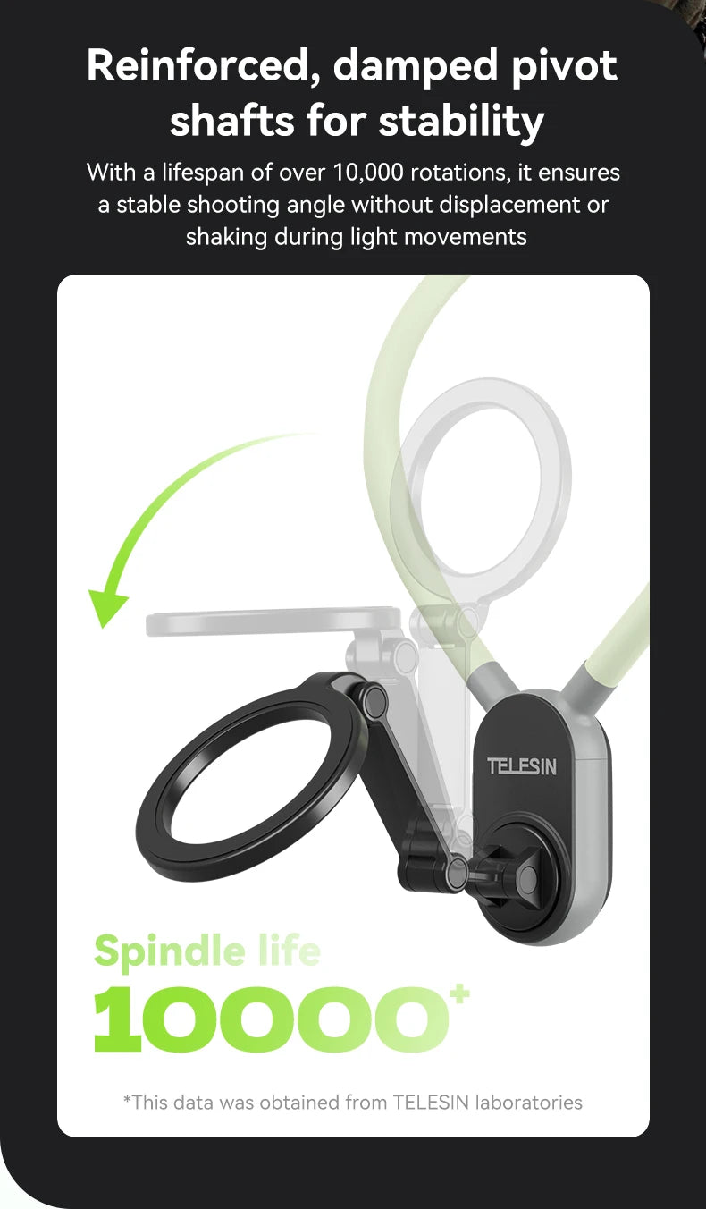 Support de Cou Magnétique TELESIN pour Smartphone – Vidéo POV Mains Libres