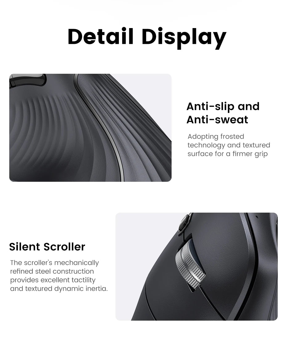 UGREEN-Souris Verticale Sans Fil, Bluetooth