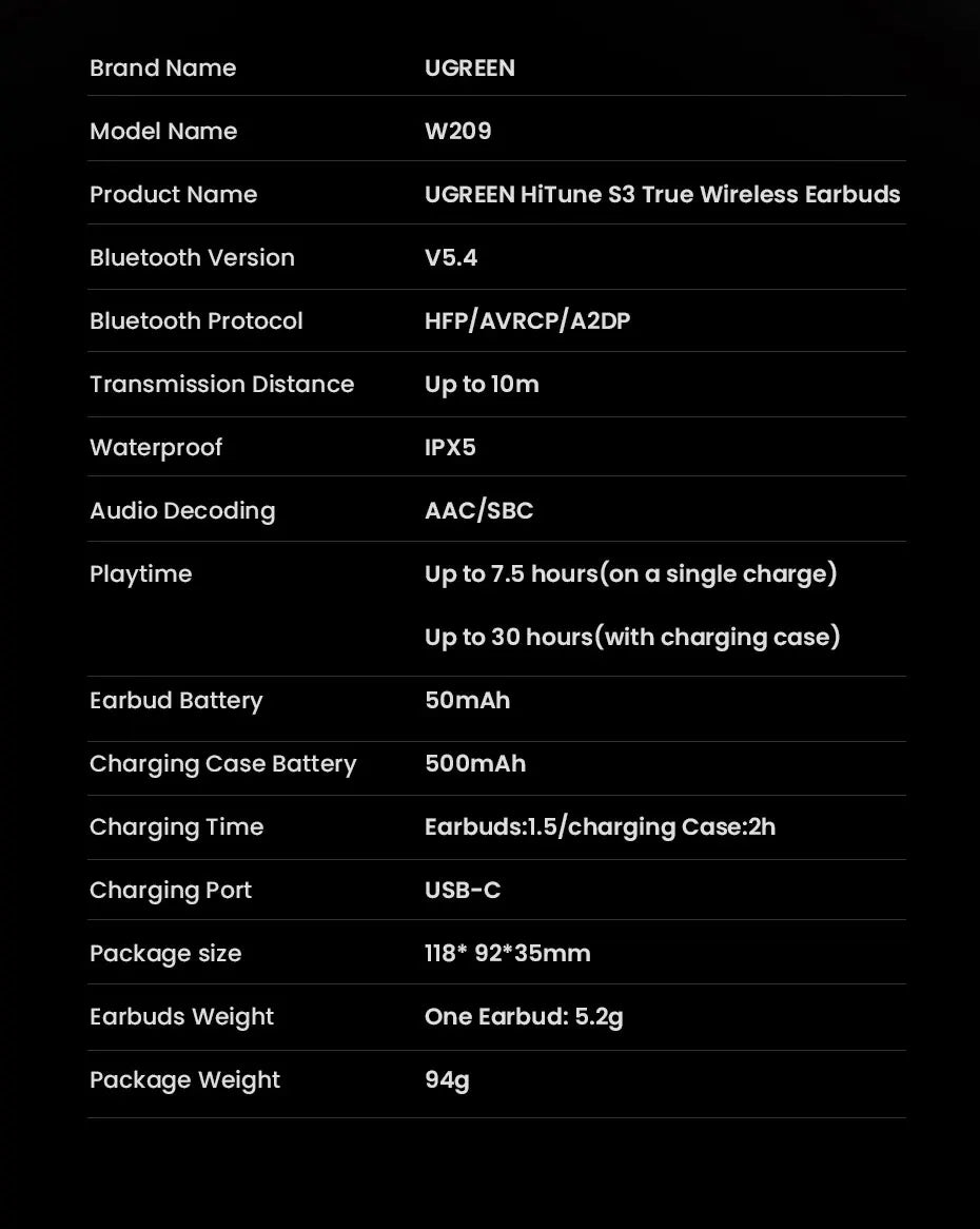 UGREEN S3 – Écouteurs Open‑Ear à Clip, Ultra‑Légers 5.3g