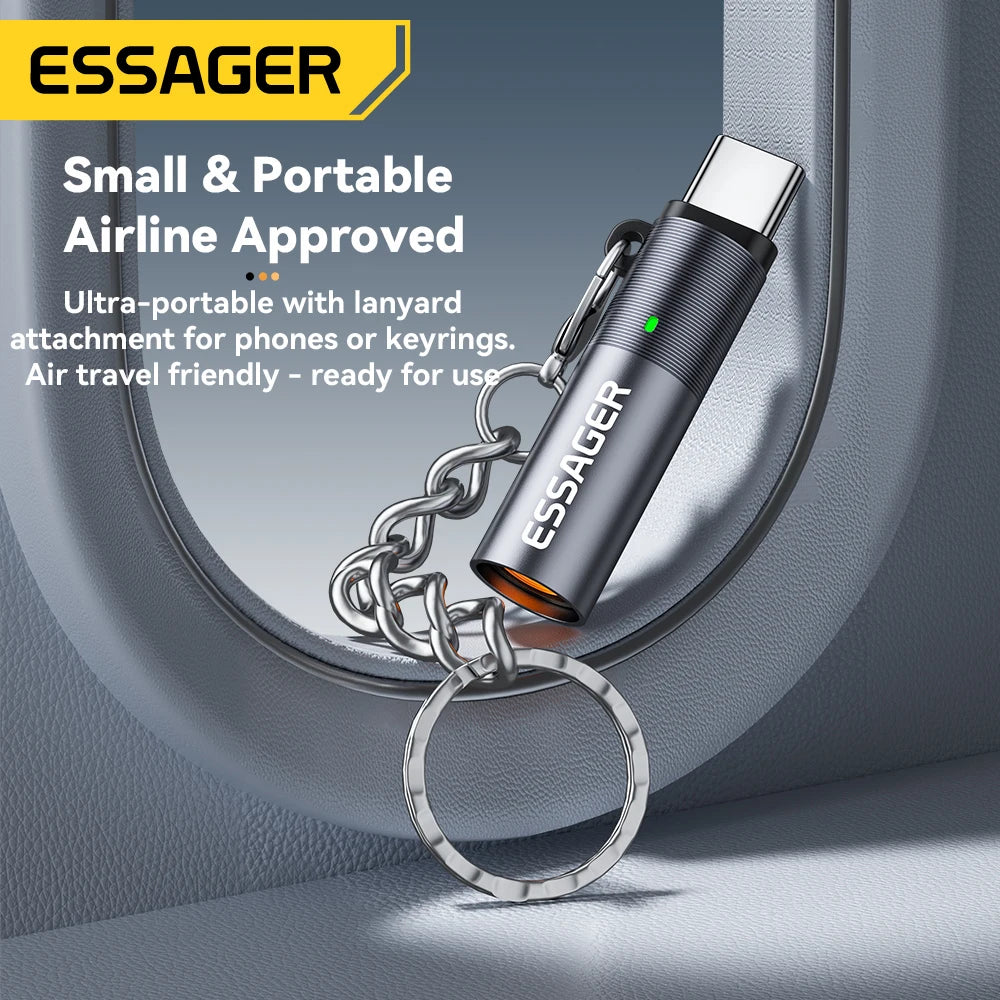 Mini Allume‑Cigare Électronique ESSAGER Type‑C – Sans Flamme, Chauffage Tungstène, Compatible OTG