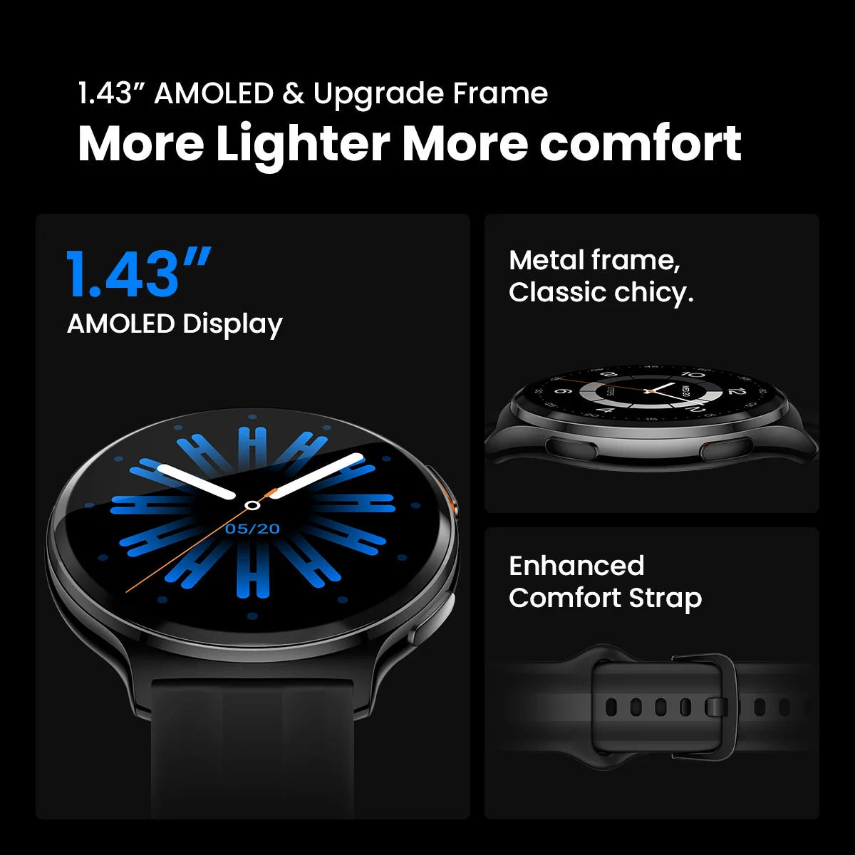 Haylou Solar Lite 2 – Montre Connectée AMOLED 1,43"