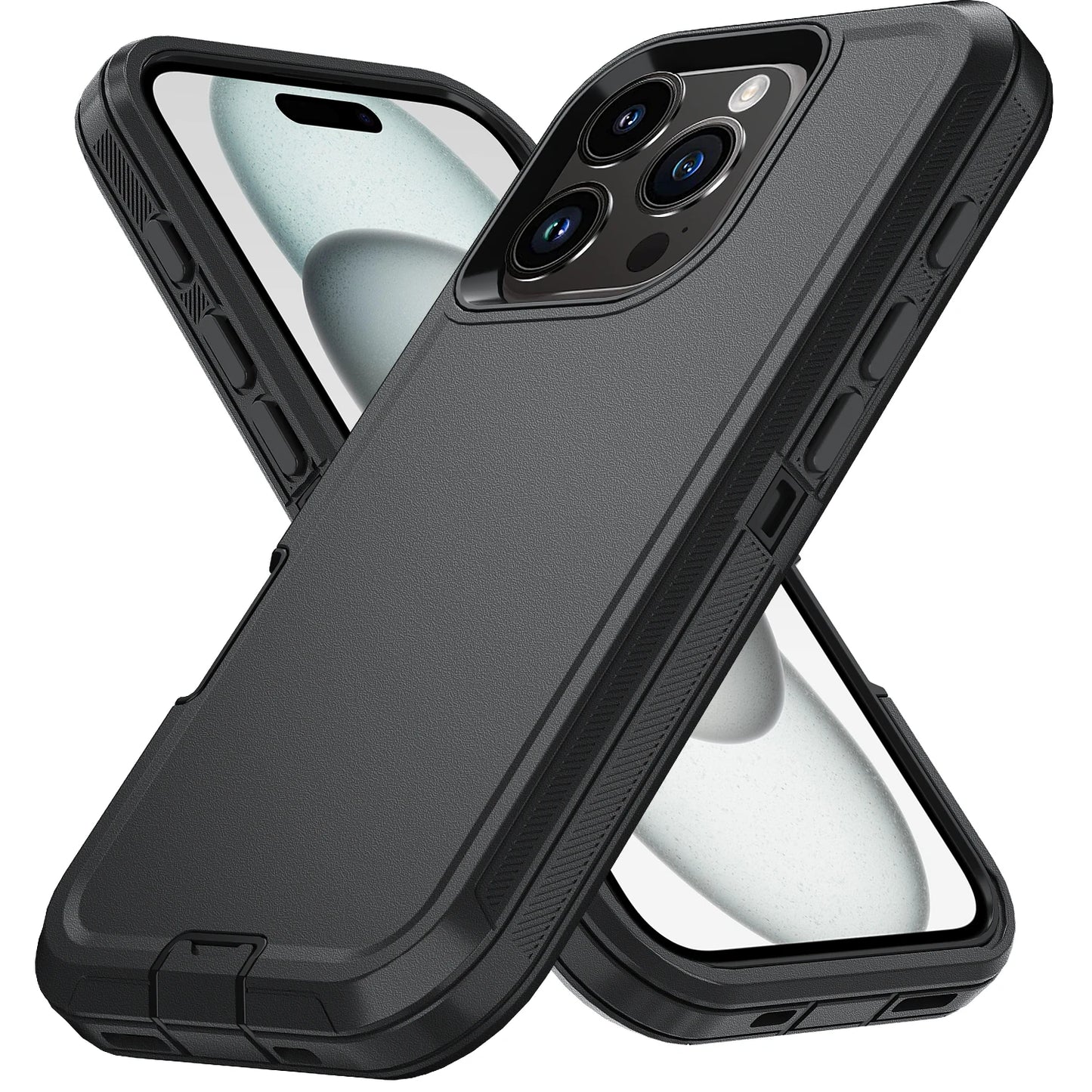 Armor Shockproof Defender Case For iPhone 11–15 Pro Max / X / XS / XR / XS Max / 7 / 8 Plus / SE2 / SE4