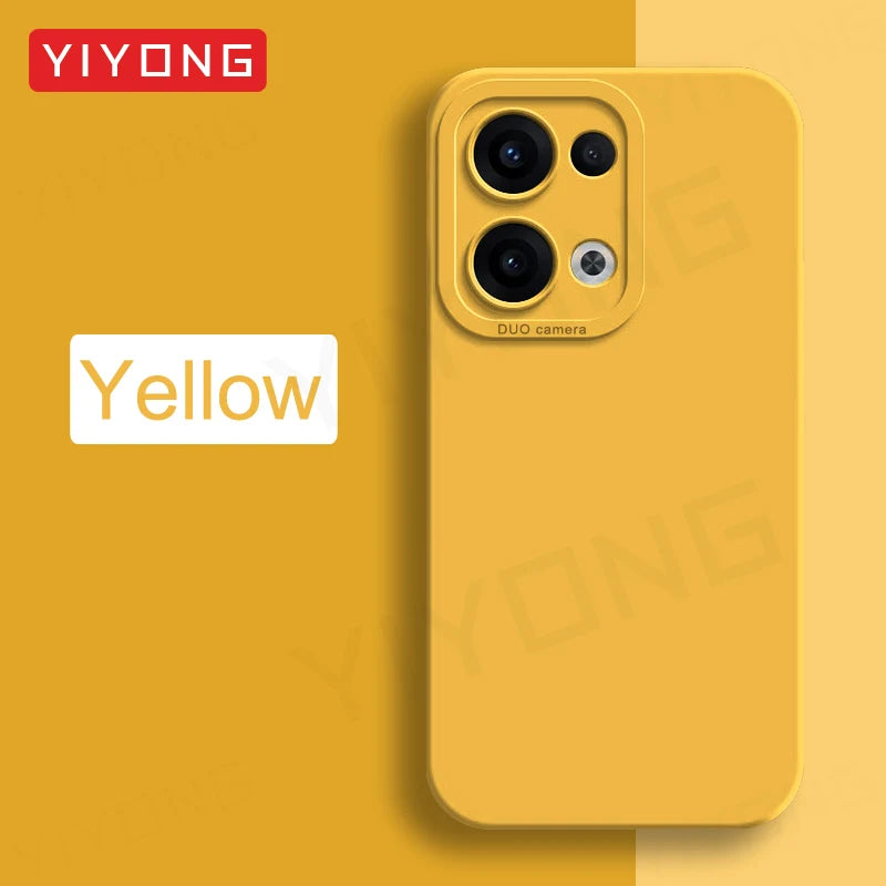 Coque YIYONG Silicone Liquide Soyeux pour OPPO Reno 13 / 13 Pro / 14 / 14 Pro – Étui Souple Antichoc 5G Global