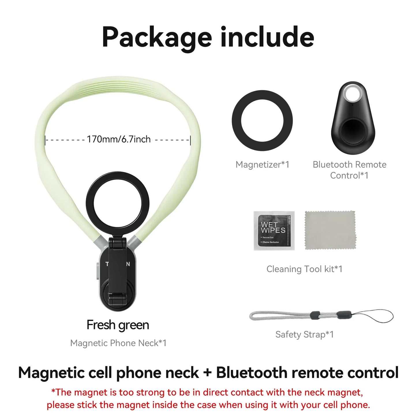 Support de Cou Magnétique TELESIN pour Smartphone – Vidéo POV Mains Libres