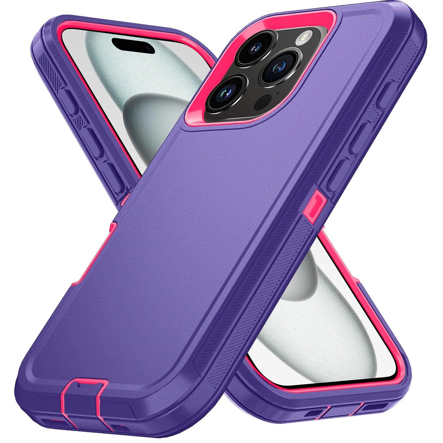 Armor Shockproof Defender Case For iPhone 11–15 Pro Max / X / XS / XR / XS Max / 7 / 8 Plus / SE2 / SE4