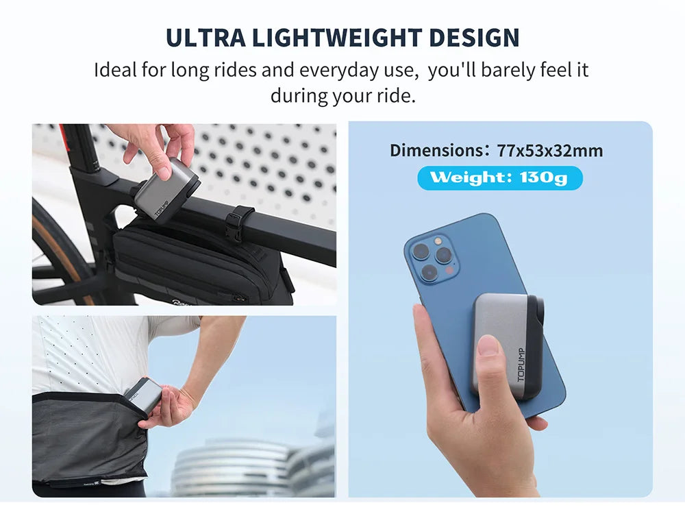 TOPUMP TB2 PRO – Mini Pompe Électrique Vélo 120 PSI avec Écran LED