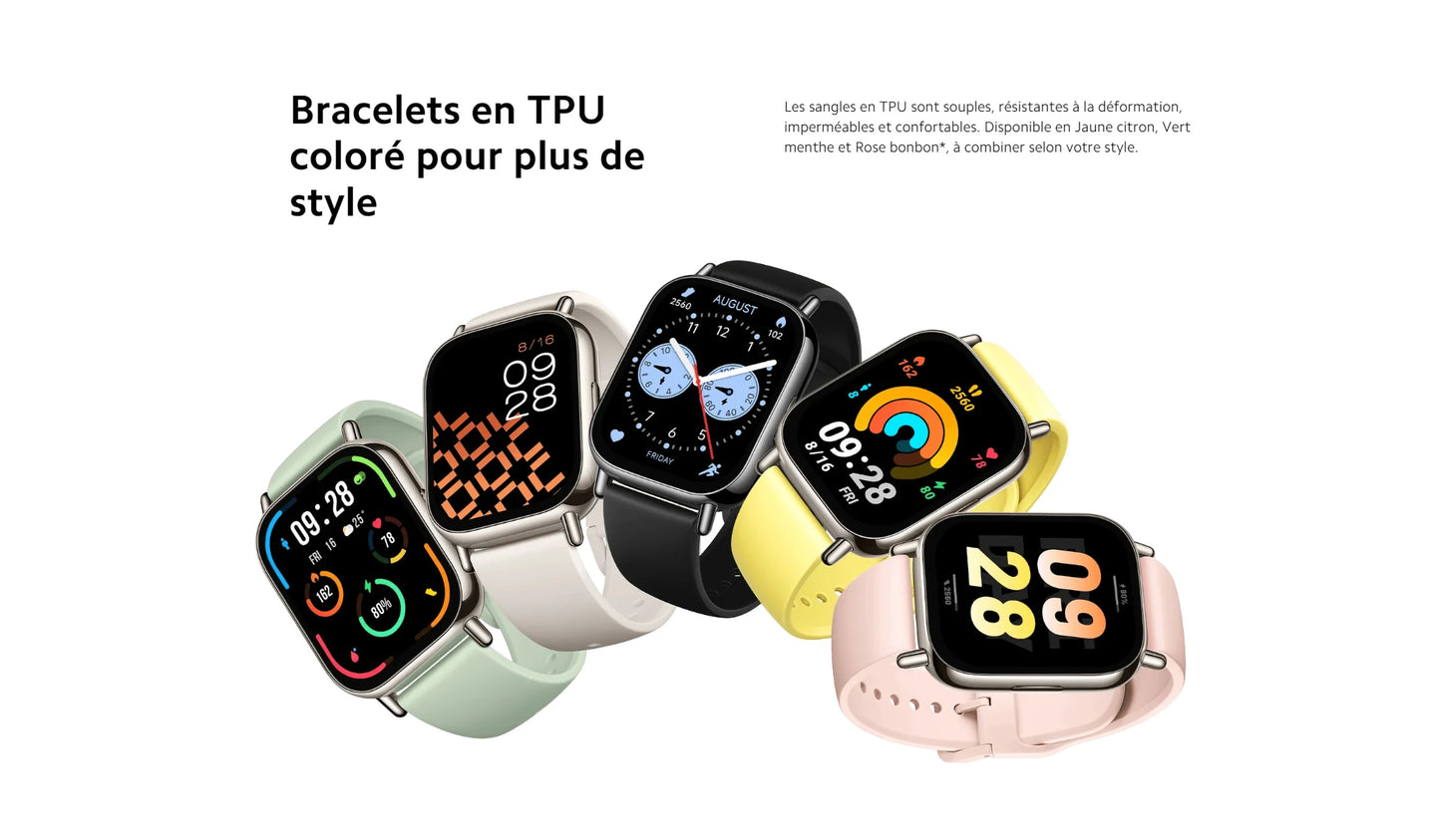 Xiaomi Redmi Watch 5 Lite – Montre connectée AMOLED 1,96″ avec GPS et appels Bluetooth
