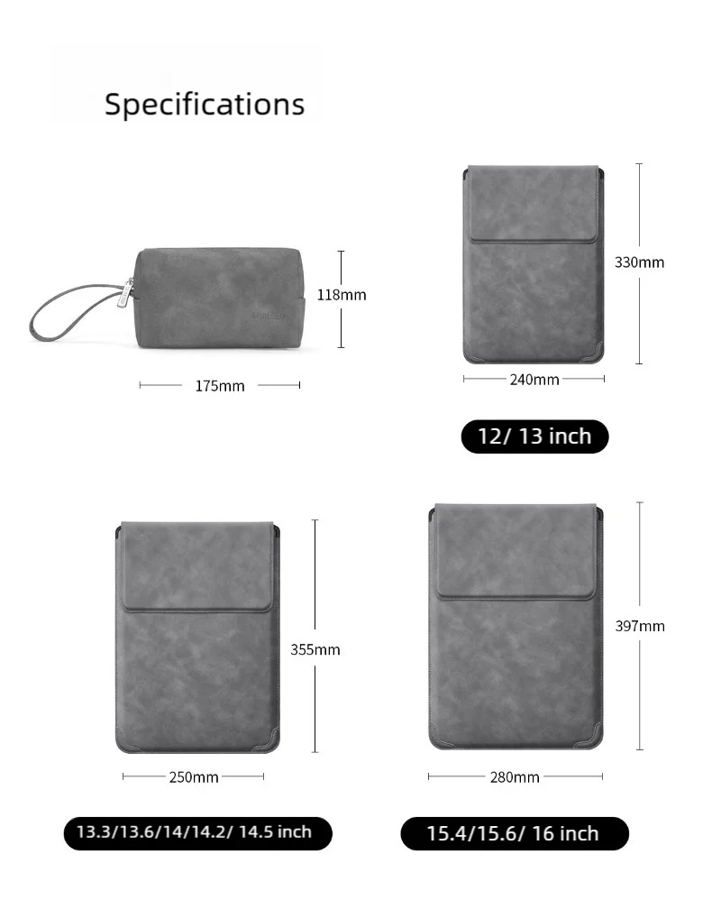 Housse pour ordinateur portable 13 14 15 15.6 16 pouces pour Huawei HP DELL sac pour Macbook Air Pro 13 13.6 M4 étui pour ordinateur portable avec support hommes femmes