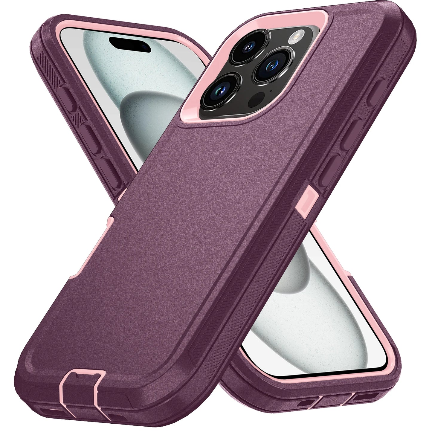 Armor Shockproof Defender Case For iPhone 11–15 Pro Max / X / XS / XR / XS Max / 7 / 8 Plus / SE2 / SE4