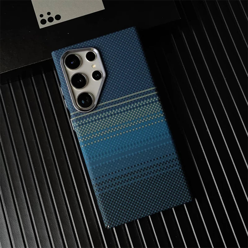 Pour Samsung Galaxy S26Ultra S26 S25 S24 S23 Ultra Plus, coque en fibre de carbone, MagSafe, charge sans fil, alliage, objectif, coque rigide