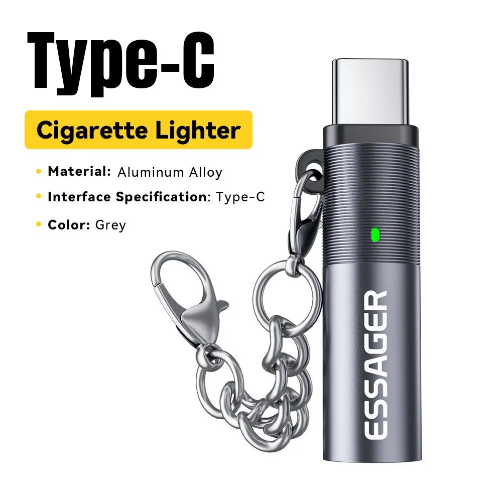 Mini Allume‑Cigare Électronique ESSAGER Type‑C – Sans Flamme, Chauffage Tungstène, Compatible OTG