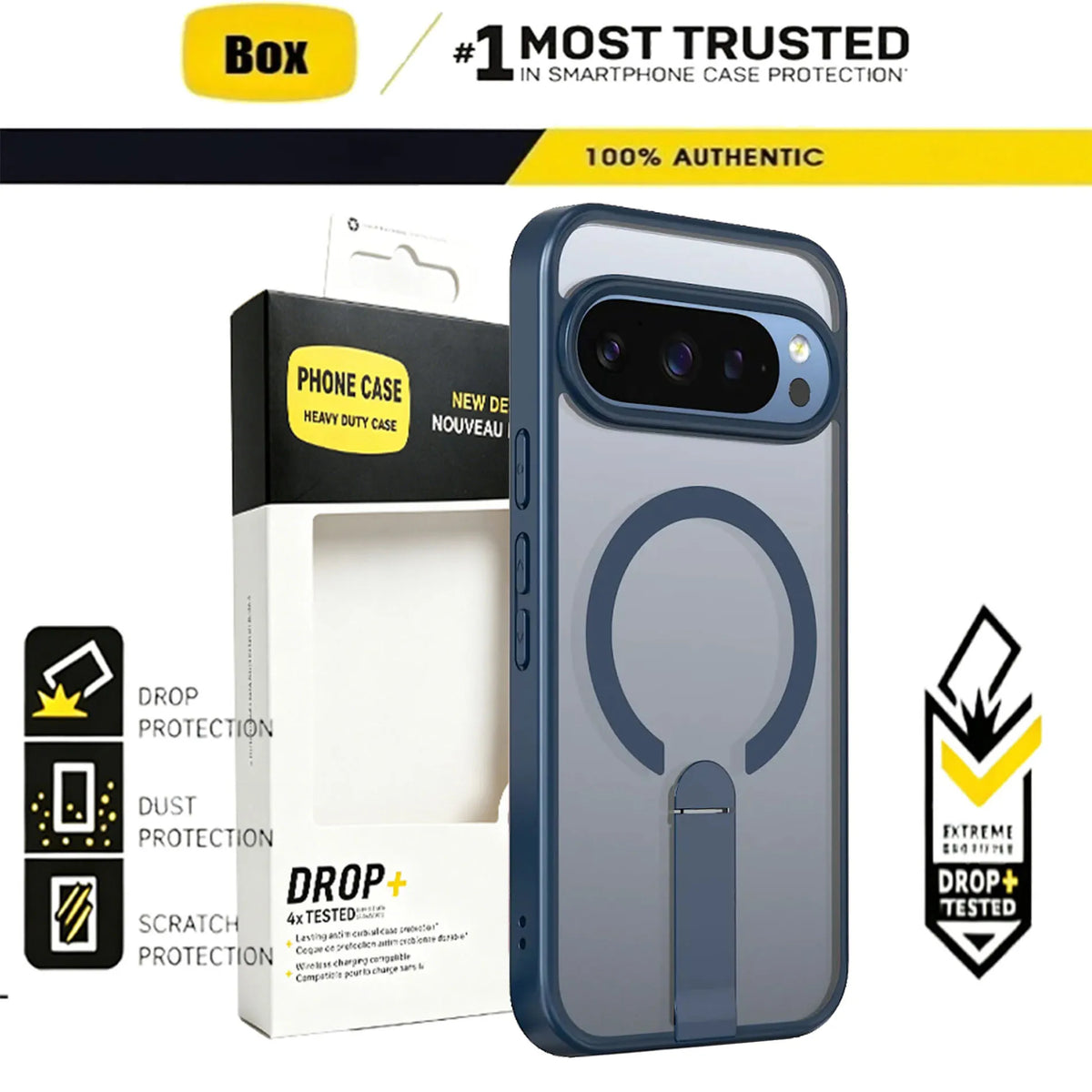 Coque Magnétique avec Support pour Google Pixel 11, 10 et 9