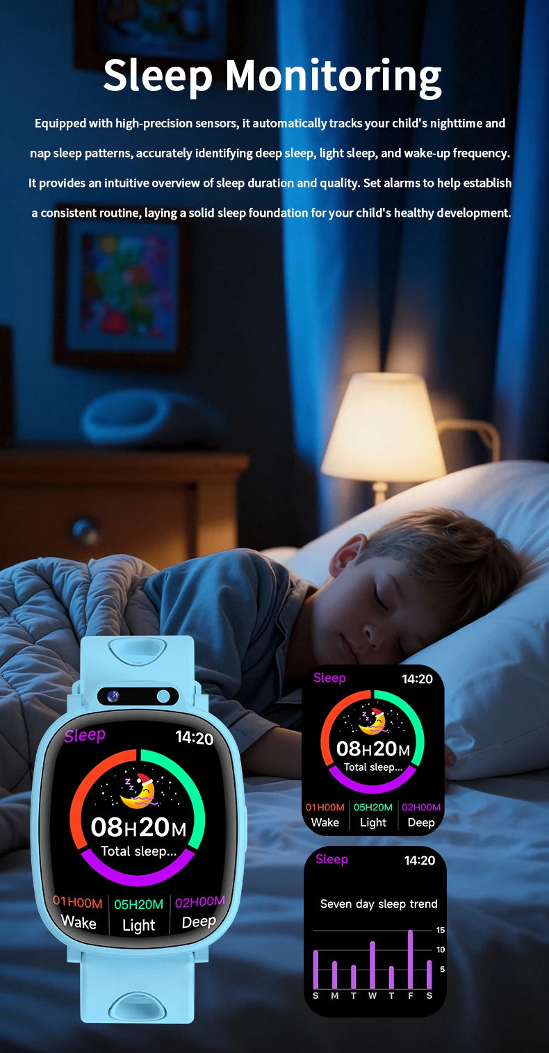 LAXASFIT Montre Connectée Enfant KESHUYOU H10