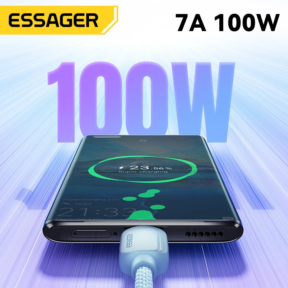 Câble ESSAGER 7A 100W USB A - Type‑C