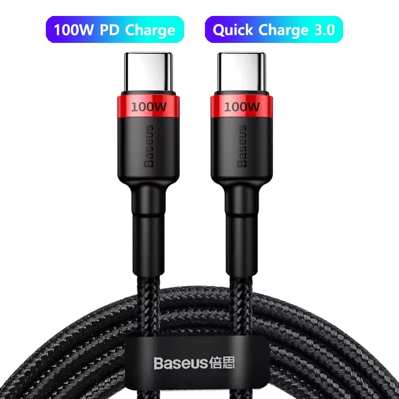Baseus USB Type C To USB C Cable 100W/5A PD Fast Charging