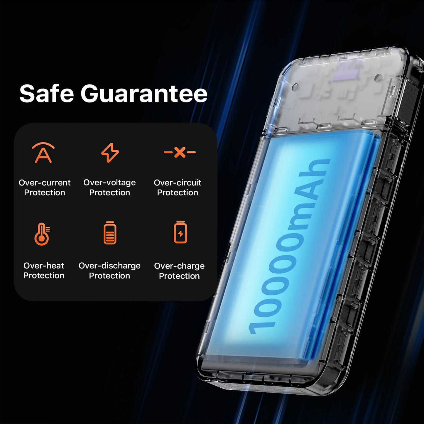 Batterie externe portable JUOVI 10000mAh, chargeur portable 35W à charge super rapide