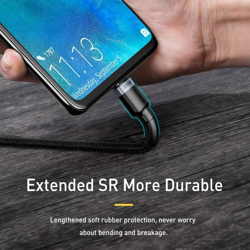 Baseus USB Type C To USB C Cable 100W/5A PD Fast Charging